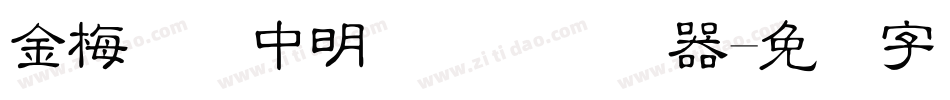 金梅简体中明国际码转换器字体转换