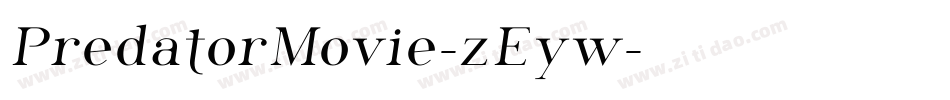 PredatorMovie-zEyw字体转换