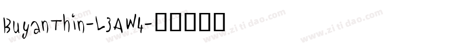 BuyanThin-L3AW4字体转换