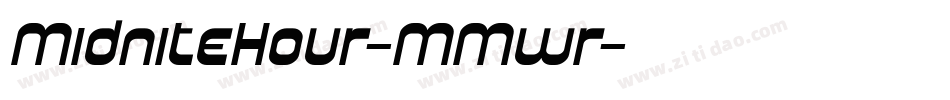 MidniteHour-MMwr字体转换
