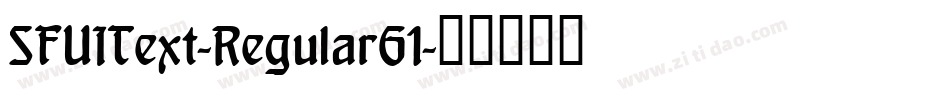 SFUIText-RegularG1字体转换