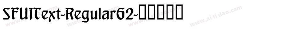 SFUIText-RegularG2字体转换