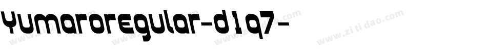 Yumaroregular-d1q7字体转换