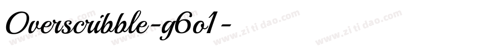 Overscribble-g6o1字体转换