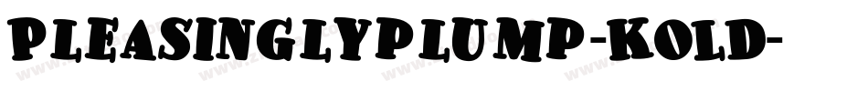 Pleasinglyplump-KOLD字体转换