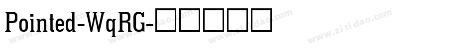 Pointed-WqRG字体转换