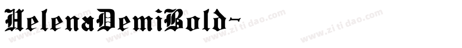 HelenaDemiBold字体转换