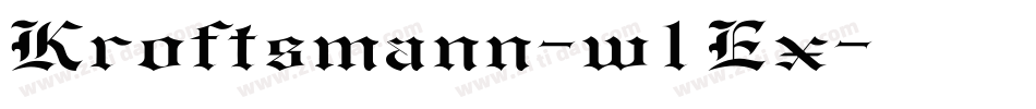 Kroftsmann-w1Ex字体转换