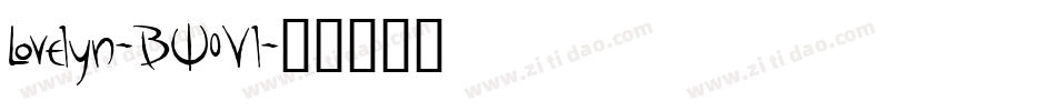 Lovelyn-BW0Vl字体转换