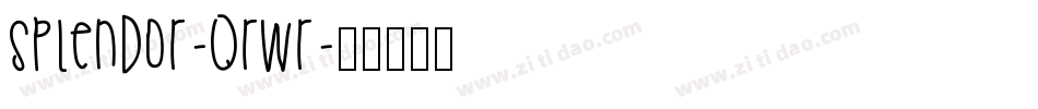 Splendor-qRWr字体转换 Splendor-qRWr字体转换