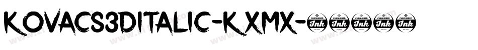 Kovacs3DItalic-KXmX字体转换