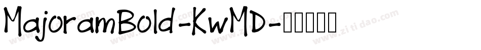 MajoramBold-KwMD字体转换