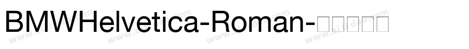 BMWHelvetica-Roman字体转换