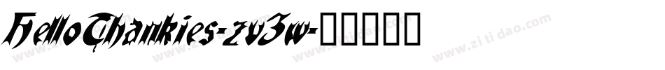 HelloThankies-zv3w字体转换