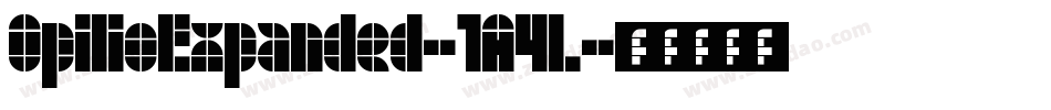 OpilioExpanded-1A4L字体转换