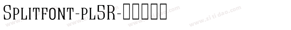 Splitfont-pl5R字体转换
