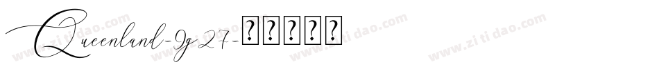 Queenland-9g27字体转换