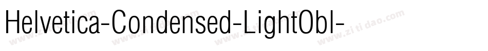 Helvetica-Condensed-LightObl字体转换