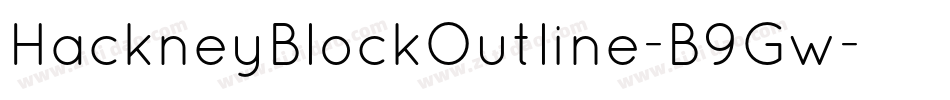 HackneyBlockOutline-B9Gw字体转换