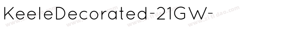 KeeleDecorated-21GW字体转换