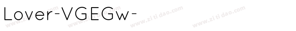 Lover-VGEGw字体转换