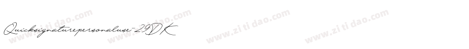 Quicksignaturepersonaluse-29DK字体转换