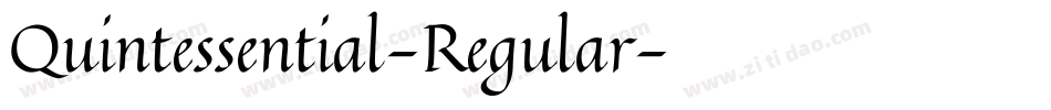 Quintessential-Regular字体转换