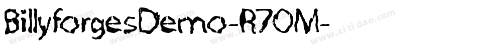BillyforgesDemo-R7OM字体转换