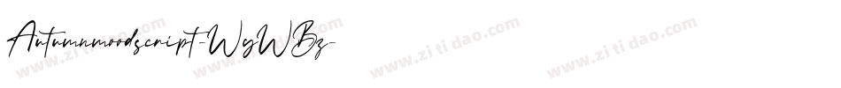 Autumnmoodscript-WyWBz字体转换