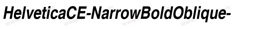 HelveticaCE-NarrowBoldOblique字体转换