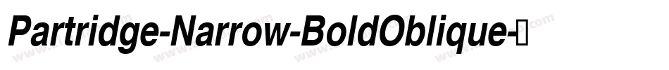 Partridge-Narrow-BoldOblique字体转换