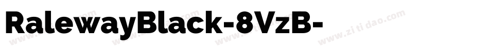 RalewayBlack-8VzB字体转换