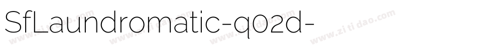 SfLaundromatic-q02d字体转换