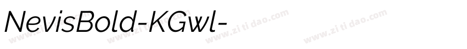 NevisBold-KGwl字体转换