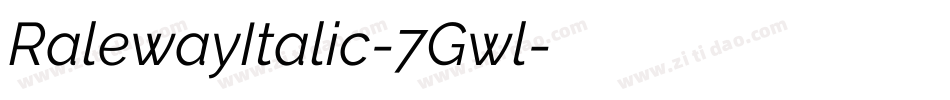 RalewayItalic-7Gwl字体转换