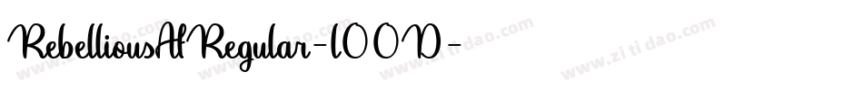 RebelliousAfRegular-l00D字体转换