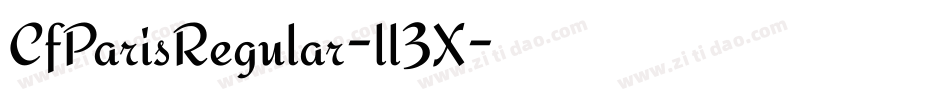 CfParisRegular-ll3X字体转换