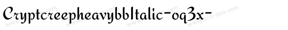 CryptcreepheavybbItalic-oq3x字体转换