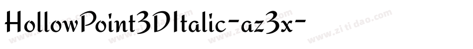 HollowPoint3DItalic-az3x字体转换