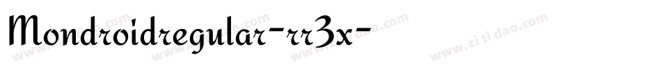 Mondroidregular-rr3x字体转换