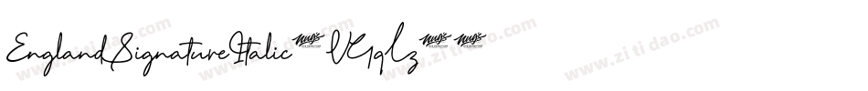 EnglandSignatureItalic-VGqLz字体转换