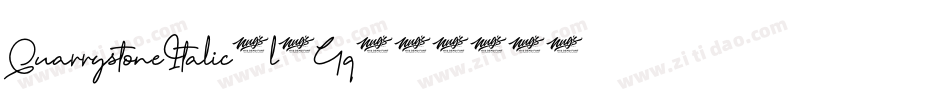 QuarrystoneItalic-l6Gq字体转换
