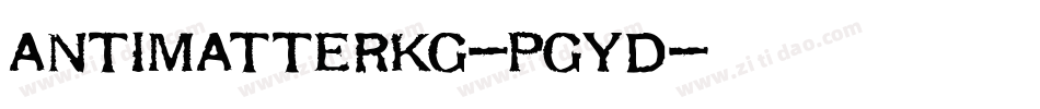 AntimatterKg-PGYd字体转换
