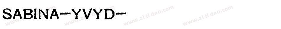 Sabina-yvYd字体转换