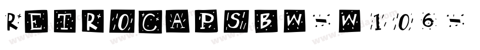 Retrocapsbw-w1O6字体转换