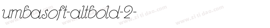 umbasoft-altbold-2字体转换