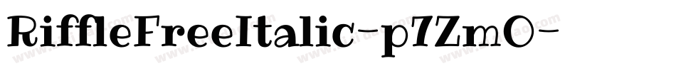 RiffleFreeItalic-p7ZmO字体转换