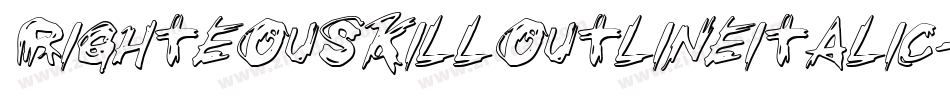 RighteousKillOutlineItalic-K96W字体转换