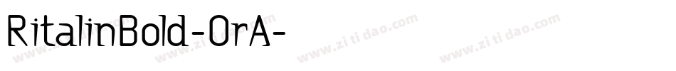 RitalinBold-OrA字体转换