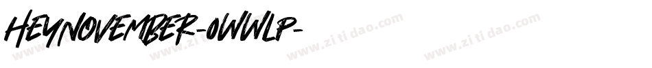 HeyNovember-0WWlP字体转换
